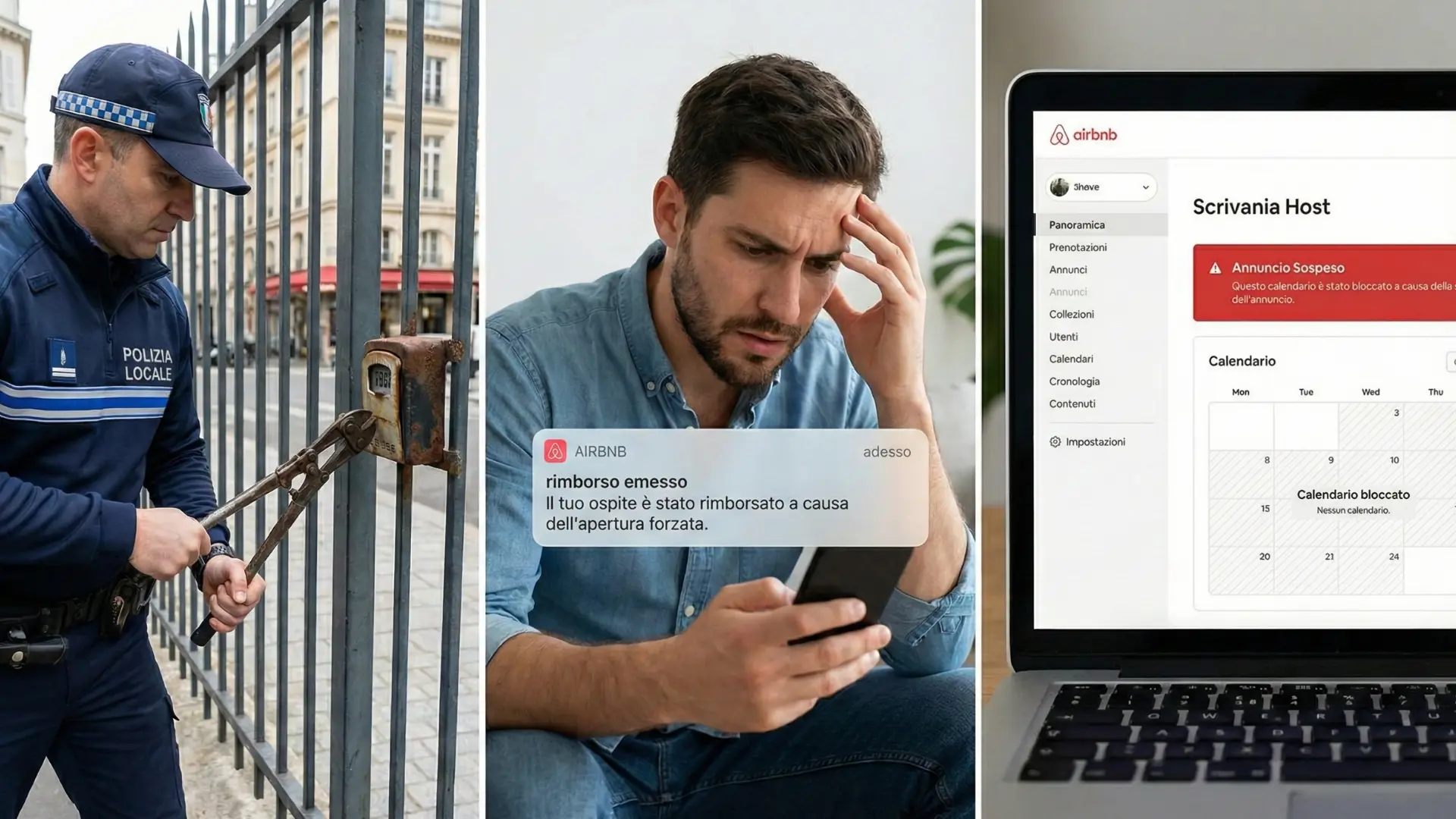 sanzioni keybox vietate rimborsi ospiti sospensione annuncio