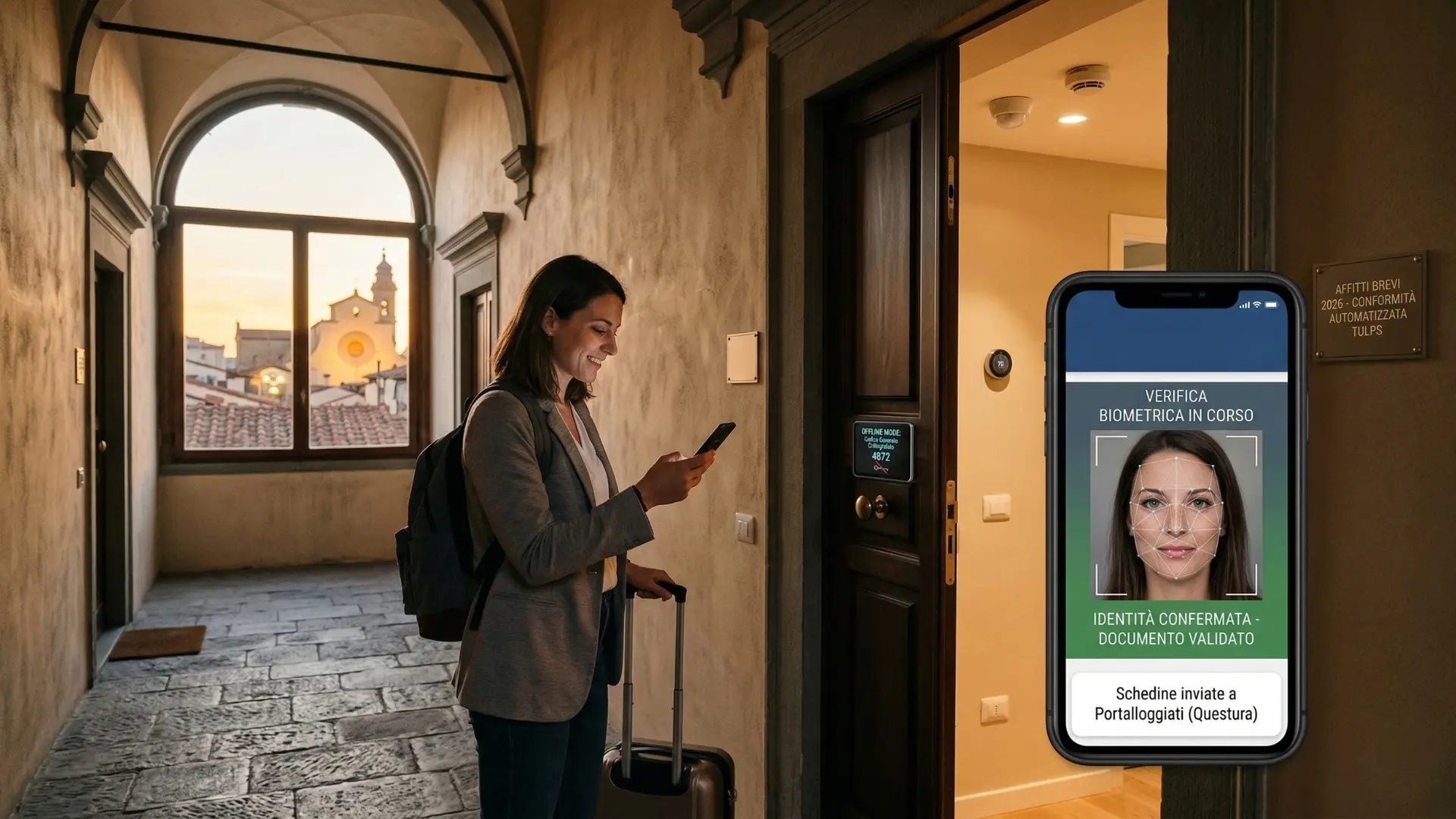 check in digitale biometrico automatizzato affitti brevi