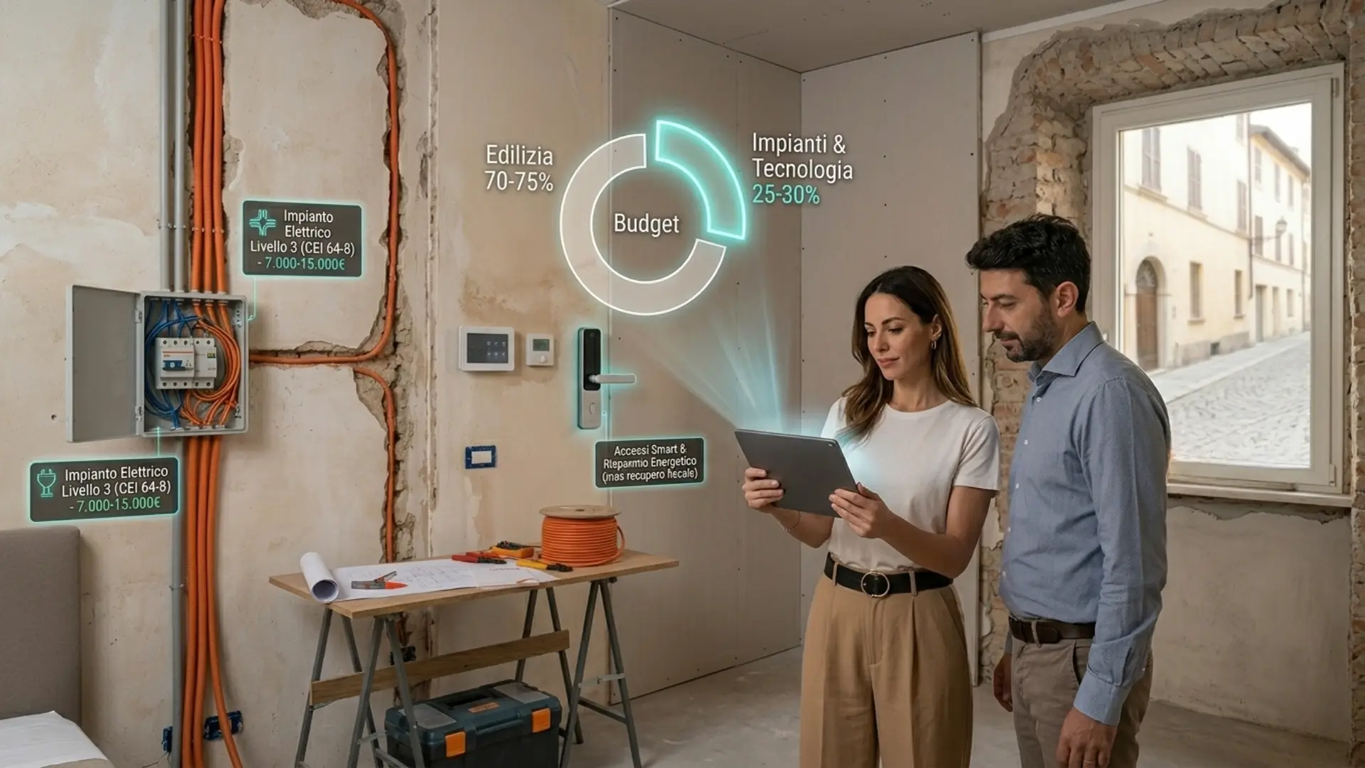 ristrutturazione bb costi budget impianti tecnologia