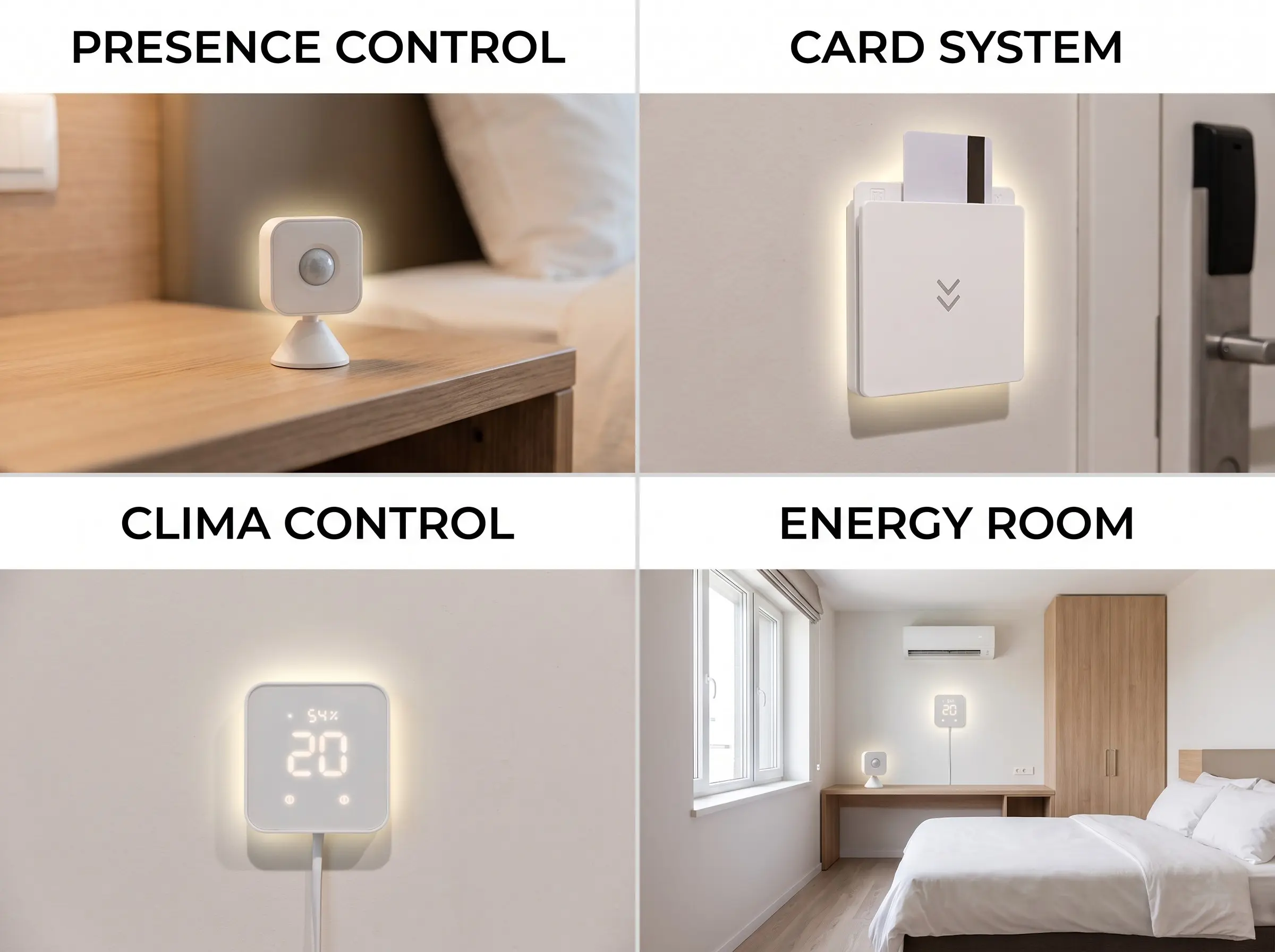 soluzioni ok home presence control clima control energy room card system 1